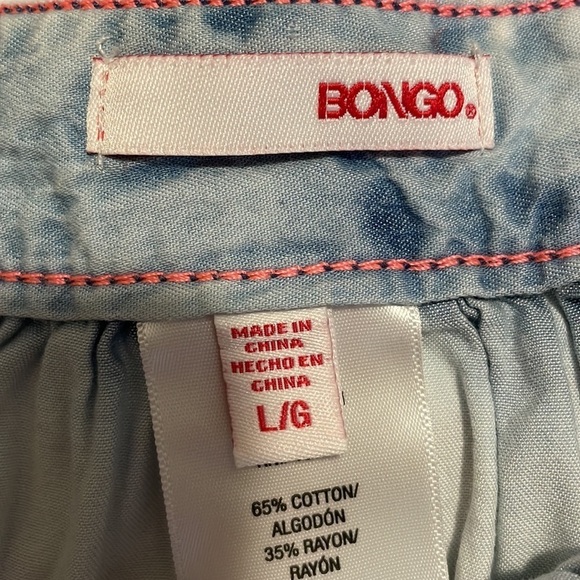 Bongo Skater Skirt Light Wash Blue Mini Size L - Picture 3 of 6
